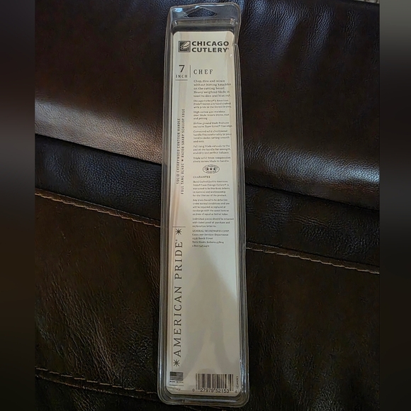 Chicago Cutlery 7" Chef's Knife Cherrywood Contour Handle NEW American Pride - Picture 11 of 11